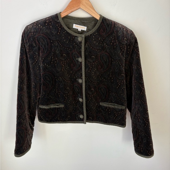 Vintage Brooks Brothers Velvet Paisley Blazer​ - Picture 4 of 14